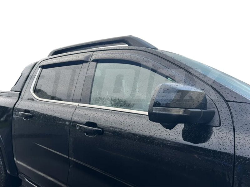 Windabweiser-Satz getönt (4-teilig) vorn und hinten Ford Ranger T9 / VW Amarok, Klebemontage — Airplex