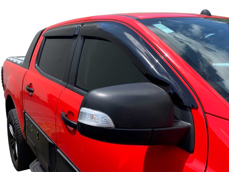 Windabweiser-Satz (4-teilig) vorn und hinten Ford Ranger T6 T7 T8, Klebemontage — Airplex