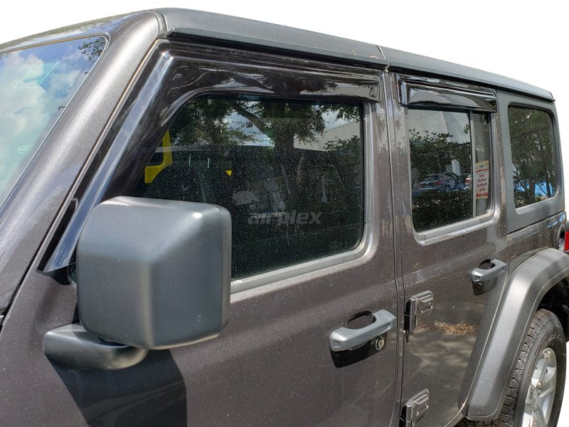 Jeu 4 déflecteurs vitre vorn und hinten Jeep Wrangler JL und Gladiator JT — Airplex