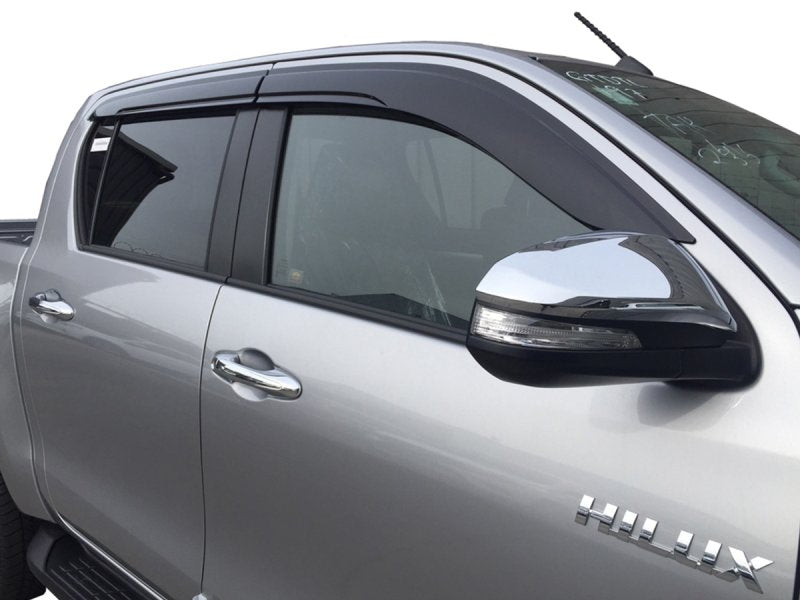 Windabweiser-Satz (4-teilig) vorn und hinten Toyota Hilux Revo, Klebemontage — Airplex