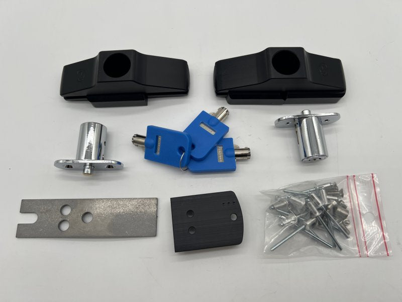 Set 2 verrous anti effraction porte fourgon Fiat Ducato - 4 Clefs - Anodisage noir — DTC Parts