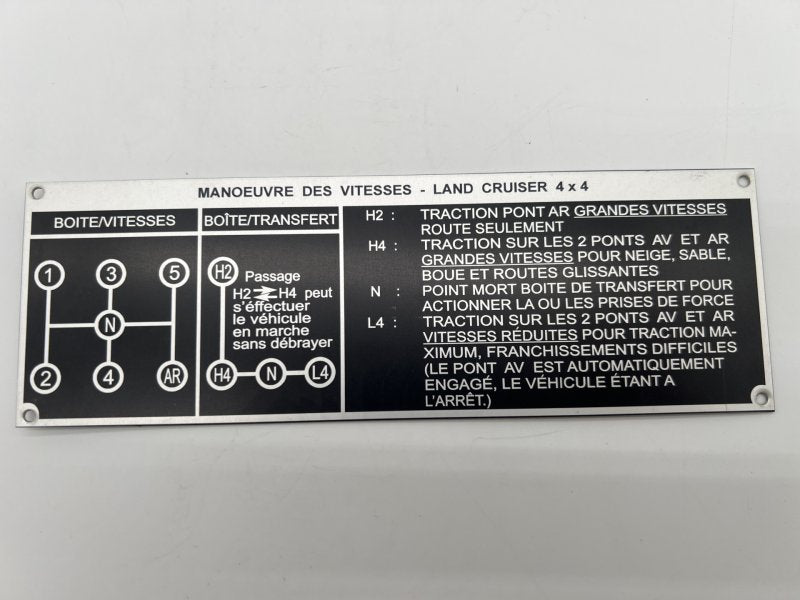 PLAQUE TRANSMISSION J4 BV5 — DTC Parts