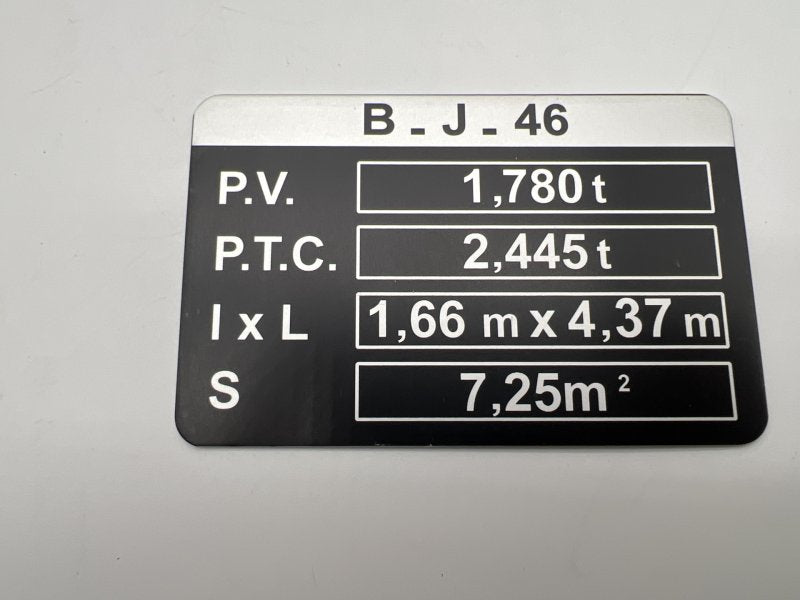 PLAQUE TARE BJ46 — DTC Parts
