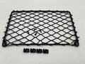 Filet rangement avec cadre Stahl noir 312x200mm - avec cavaliers fixation und vis — DTC Parts