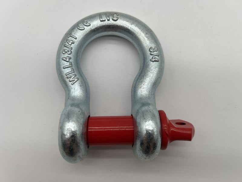 Schäkel lyre galvanisée - axe rouge - Ø22mm - 4750 kgs — Outback Import