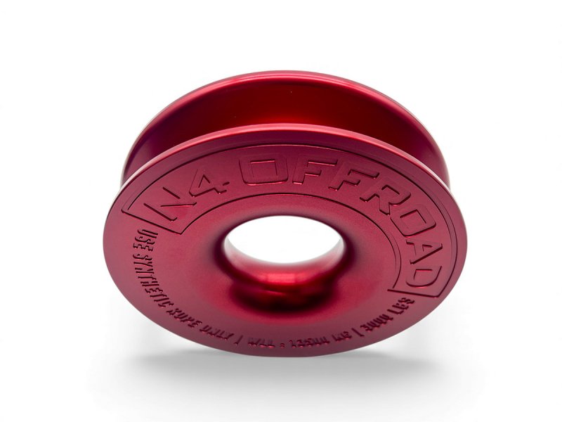 N4-Offroad Seilwinden-Ring Aluminium 13,5 t Ø148 mm rot (mit Etui)