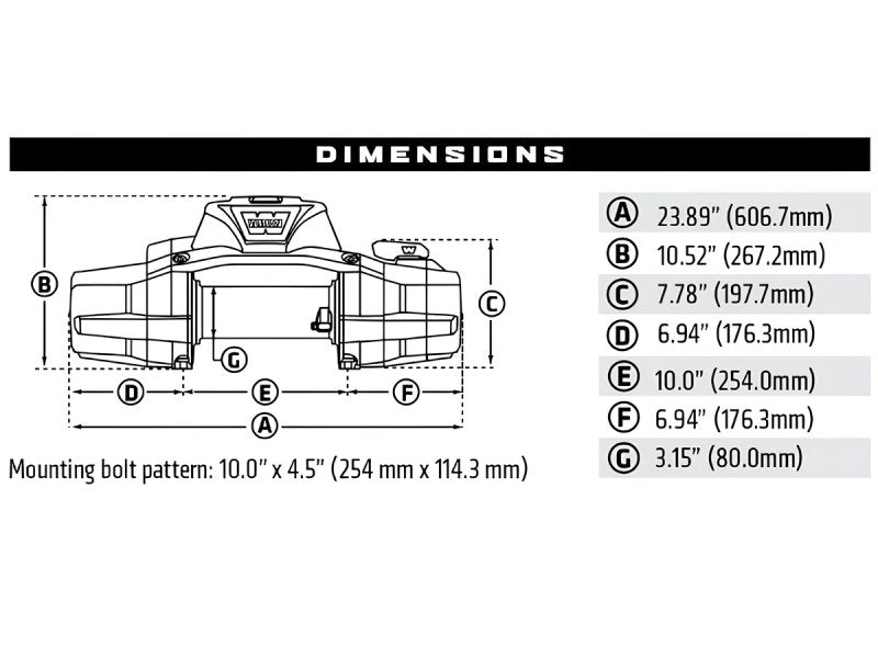 Naviják WARN ZEON XP 10-S 12V – 4.536 kg (10.000 lb) s lanem Spydura