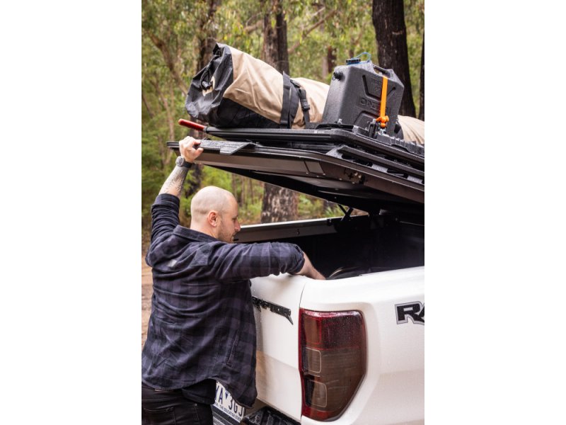 ARB HardLid Base – Rigider Aluminium-Laderaumdeckel für Mazda BT-50 (2011–2020) & Ford Ranger PX, Doppelkabine mit OE-Sportbügel