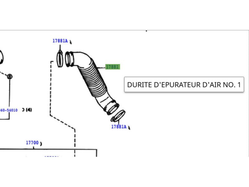 Durite accordéon adaptable entre boite à air und turbo KZJ70 KZJ73 — DTC Parts