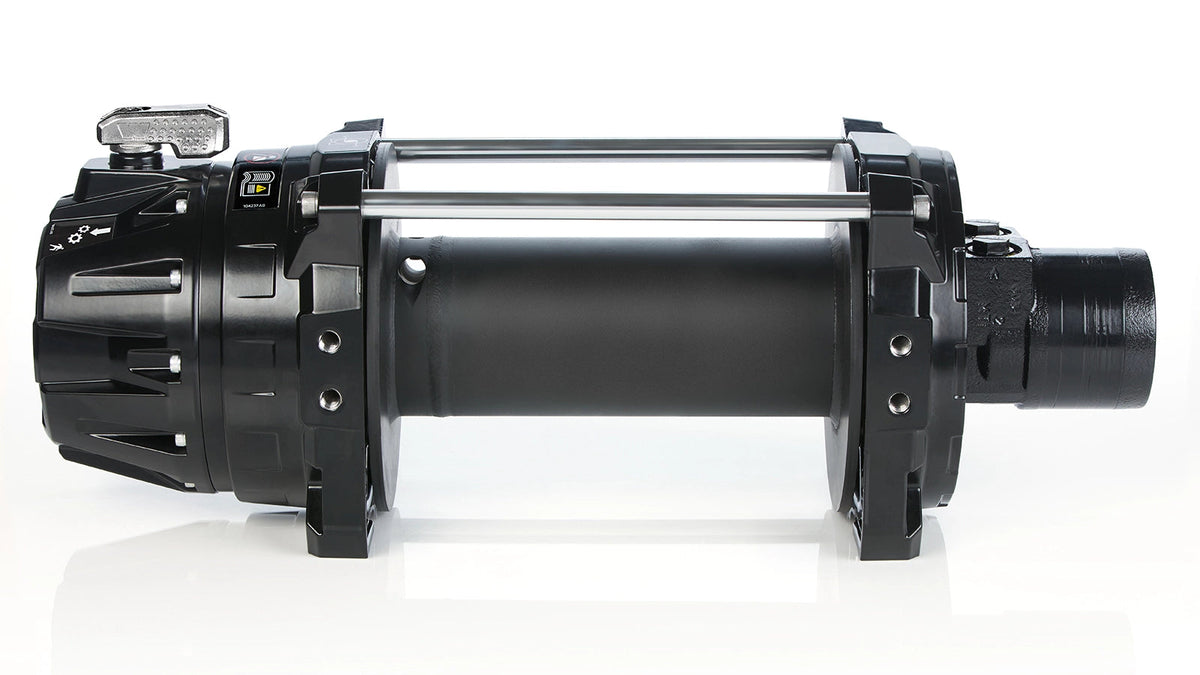 WARN Series G2 12 Hydraulik-Industrieseilwinde 5.443 kg (12.000 lb), linksdrehend, manuelle Kupplung