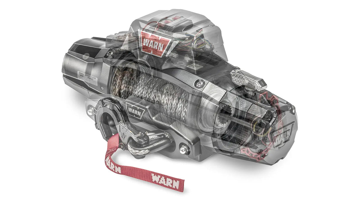 WARN ZEON XP 10-S Schnittansicht mit 3-stufigem Planetengetriebe und Motor