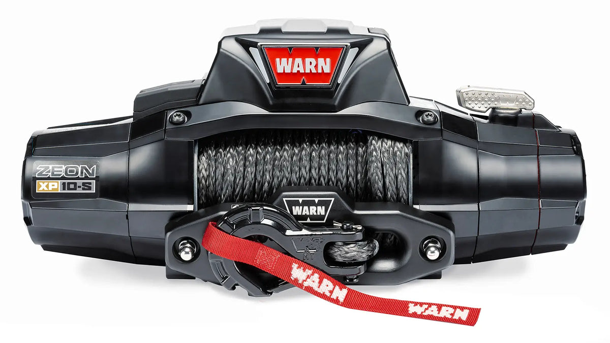WARN ZEON XP 10-S Seilwinde 12V mit Spydura Kunststoffseil – Frontansicht