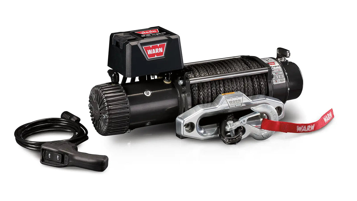 WARN 9.5xp-s Seilwinde – seitliche Ansicht mit Hawse-Seilfenster