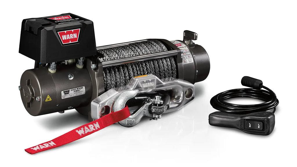 Warn M8000-S Seilwinde seitlich – kompakte Bauform mit 3-stufigem Planetengetriebe
