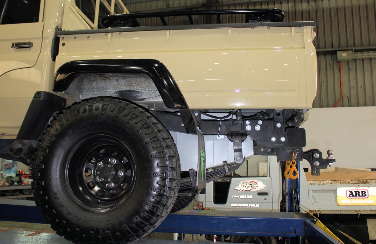 Long Ranger TR58WDC im Toyota Land Cruiser 79 Dual Cab montiert