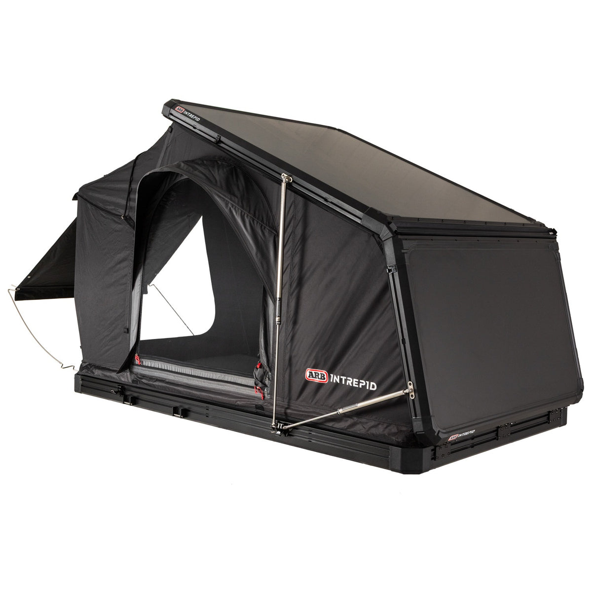ARB Intrepid Slimline 2.0 Hartschalen-Dachzelt geöffnet auf Fahrzeug
