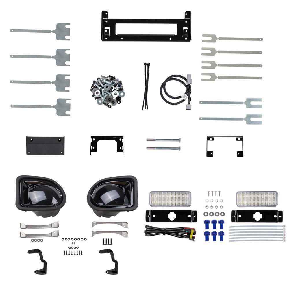 ARB Deluxe Frontschutzbügel 3412650 – Ansicht mit Nebelscheinwerfer-Einsätzen und LED-Blinkern